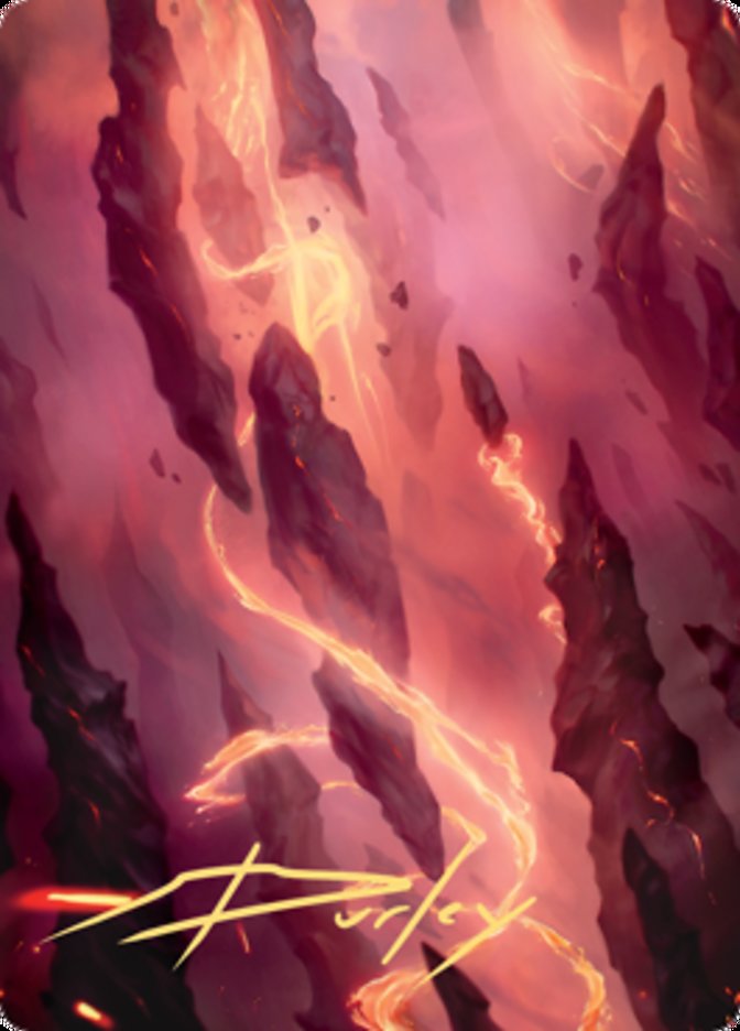 Mountain 1 Art Card (Gold-Stamped Signature) [Zendikar Rising Art Series] | Clutch Gaming