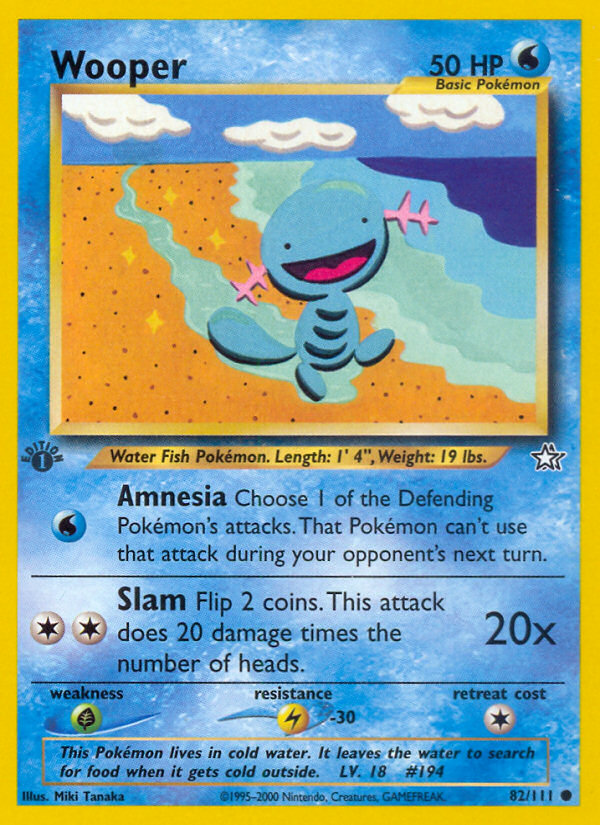 Wooper (82/111) [Neo Genesis 1st Edition] | Clutch Gaming