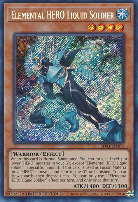 Elemental HERO Liquid Soldier [LDS3-EN103] Secret Rare | Clutch Gaming