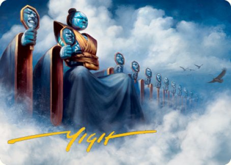 Myojin of Cryptic Dreams Art Card (Gold-Stamped Signature) [Kamigawa: Neon Dynasty Art Series] | Clutch Gaming