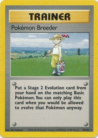 Pokemon Breeder (76/102) [Base Set Unlimited] | Clutch Gaming