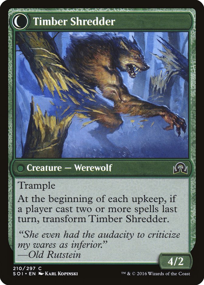 Hinterland Logger // Timber Shredder [Shadows over Innistrad] | Clutch Gaming