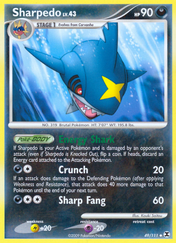 Sharpedo (49/111) [Platinum: Rising Rivals] | Clutch Gaming