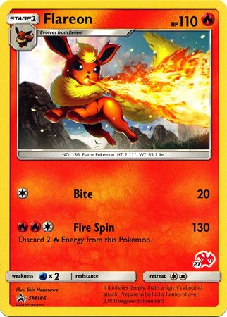 Flareon (SM186) (Charizard Stamp #27) [Battle Academy 2020] | Clutch Gaming