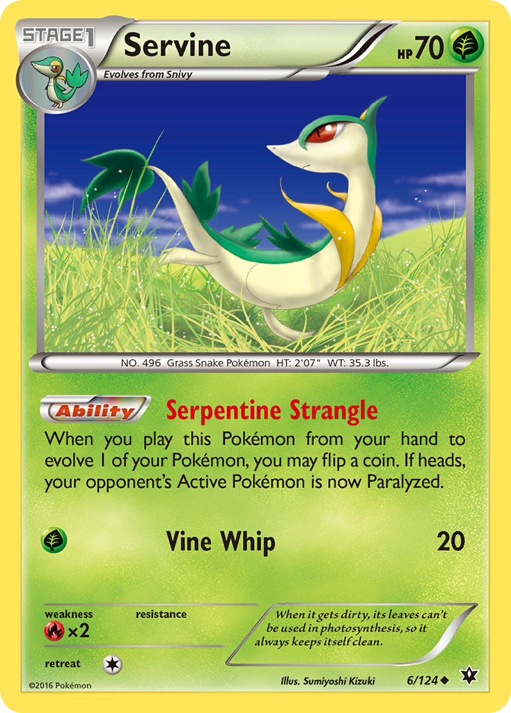 Servine (6/124) [XY: Fates Collide] | Clutch Gaming