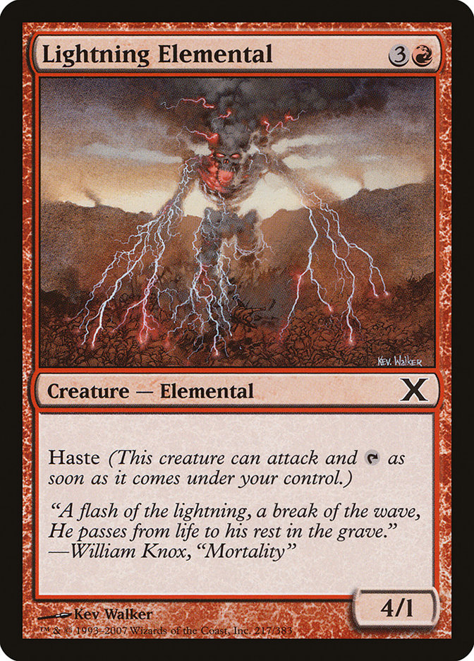 Lightning Elemental [Tenth Edition] | Clutch Gaming