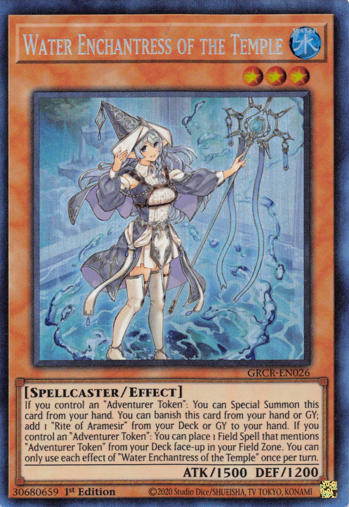 Water Enchantress of the Temple [GRCR-EN026] Collector's Rare | Clutch Gaming