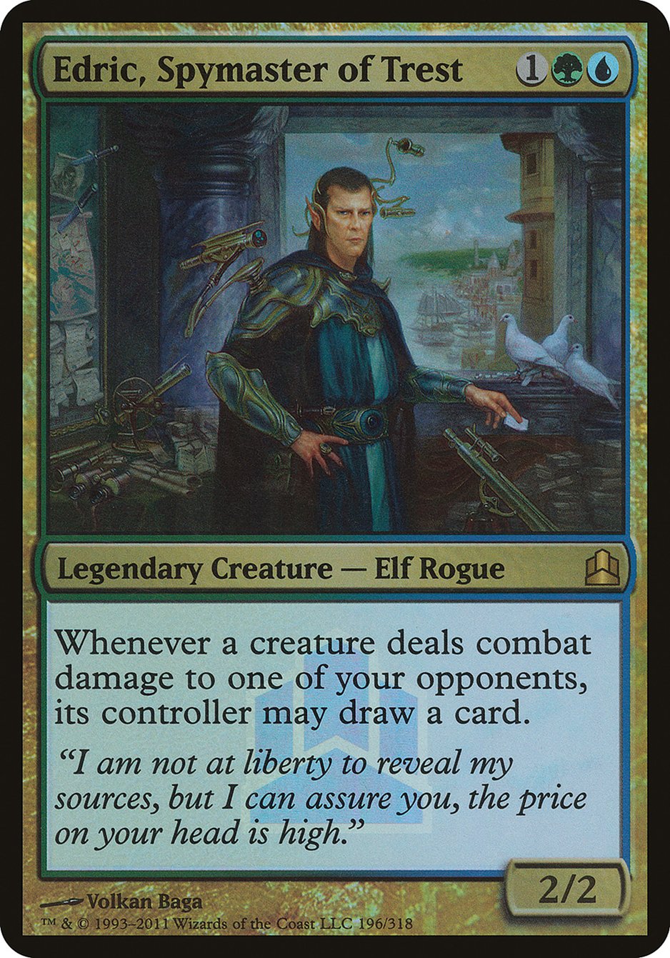 Edric, Spymaster of Trest (Launch) (Oversized) [Commander 2011 Oversized] | Clutch Gaming