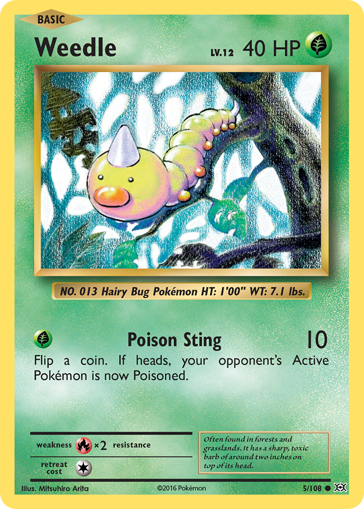 Weedle (5/108) [XY: Evolutions] | Clutch Gaming