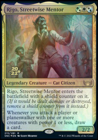 Rigo, Streetwise Mentor [Streets of New Capenna Prerelease Promos] | Clutch Gaming