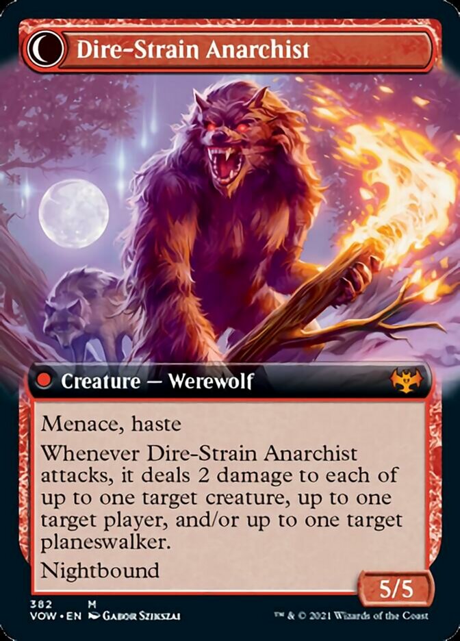 Volatile Arsonist // Dire-Strain Anarchist (Extended Art) [Innistrad: Crimson Vow] | Clutch Gaming