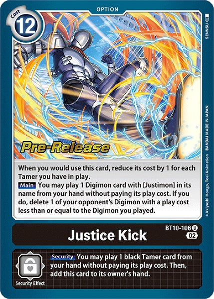 Justice Kick [BT10-106] [Xros Encounter Pre-Release Cards] | Clutch Gaming