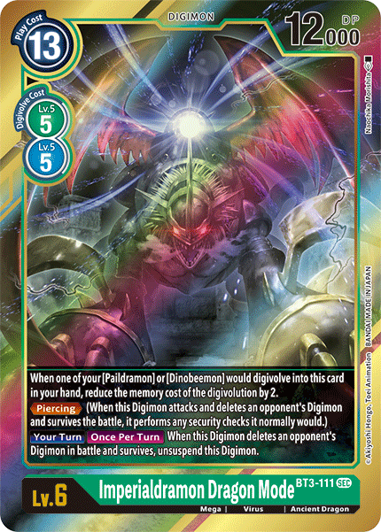 Imperialdramon Dragon Mode [BT3-111] (Alternate Art) [Release Special Booster Ver.1.5] | Clutch Gaming