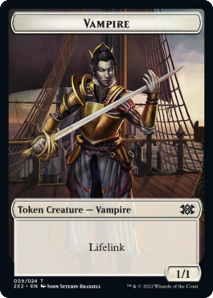 Faerie Rogue // Vampire Double-Sided Token [Double Masters 2022 Tokens] | Clutch Gaming