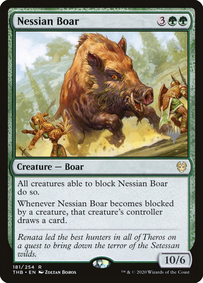 Nessian Boar (Promo Pack) [Theros Beyond Death Promos] | Clutch Gaming