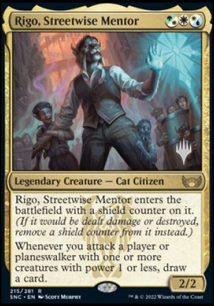 Rigo, Streetwise Mentor (Promo Pack) [Streets of New Capenna Promos] | Clutch Gaming