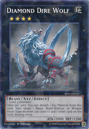 Diamond Dire Wolf [BP03-EN127] Shatterfoil Rare | Clutch Gaming