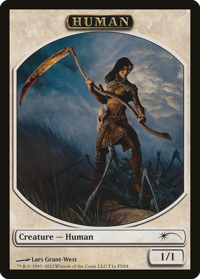 Human // Wolf Double-Sided Token [Friday Night Magic 2012] | Clutch Gaming