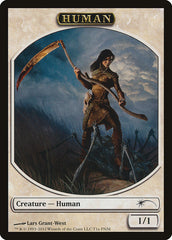 Human // Wolf Double-Sided Token [Friday Night Magic 2012] | Clutch Gaming