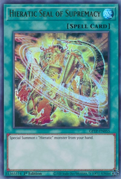 Hieratic Seal of Supremacy [GFTP-EN055] Ultra Rare | Clutch Gaming