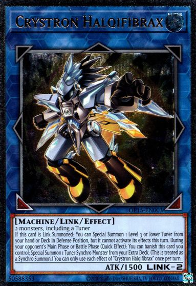 Crystron Halqifibrax [OP15-EN003] Ultimate Rare | Clutch Gaming