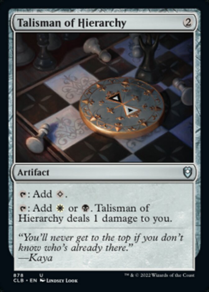 Talisman of Hierarchy [Commander Legends: Battle for Baldur's Gate] | Clutch Gaming