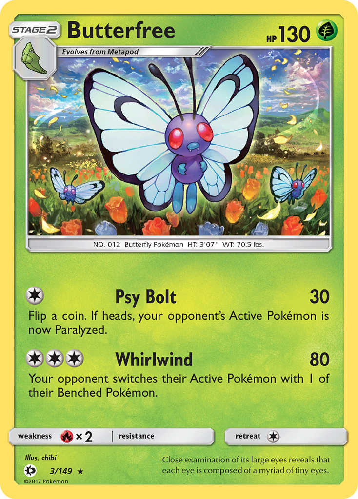 Butterfree (3/149) [Sun & Moon: Base Set] | Clutch Gaming