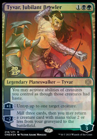 Tyvar, Jubilant Brawler [Phyrexia: All Will Be One Prerelease Promos] | Clutch Gaming