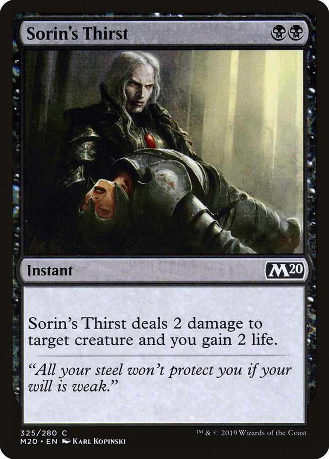 Sorin's Thirst [Core Set 2020] | Clutch Gaming