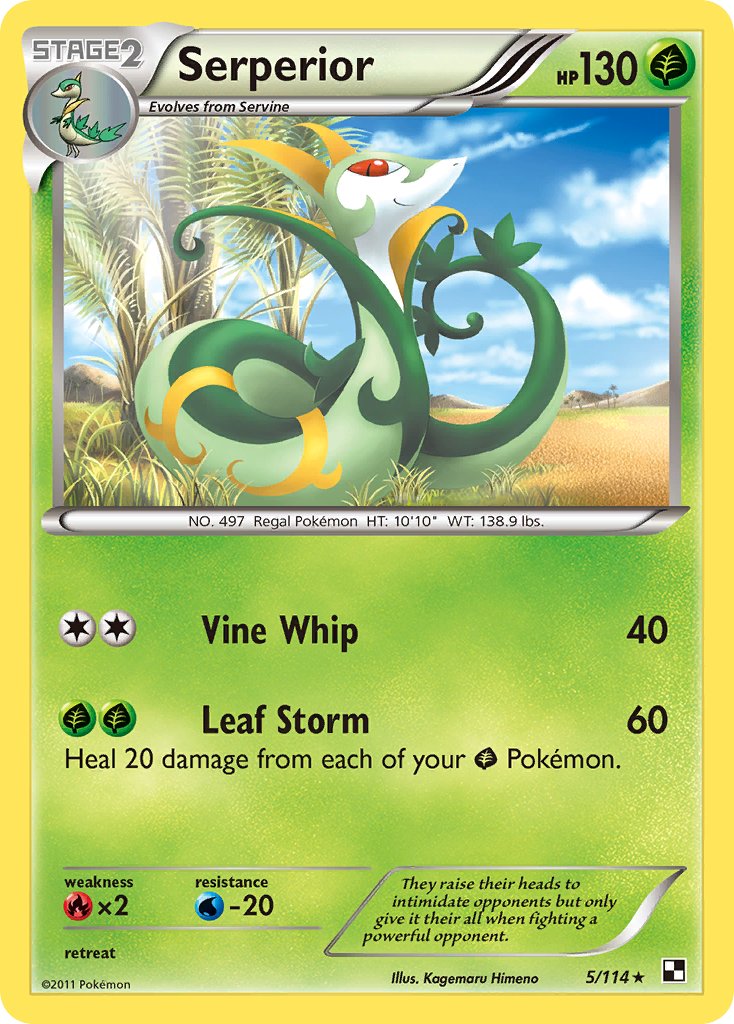 Serperior (5/114) (Cracked Ice Holo) (Theme Deck Exclusive) [Black & White: Base Set] | Clutch Gaming