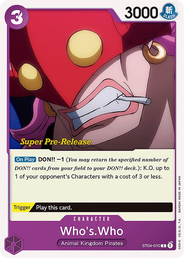 Who's.Who [Super Pre-Release Starter Deck: Animal Kingdom Pirates] | Clutch Gaming
