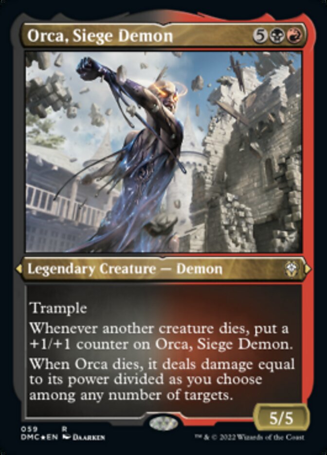 Orca, Siege Demon (Foil Etched) [Dominaria United Commander] | Clutch Gaming