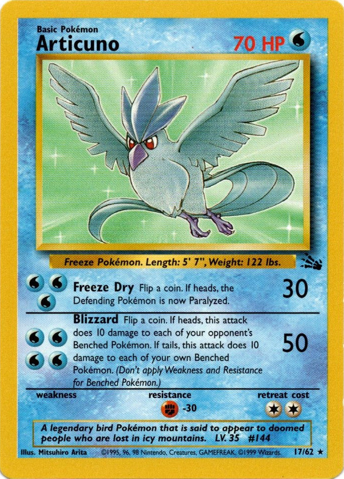 Articuno (17/62) [Fossil Unlimited] | Clutch Gaming