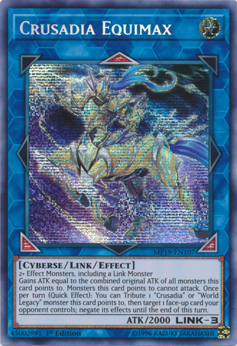 Crusadia Equimax [MP19-EN107] Prismatic Secret Rare | Clutch Gaming