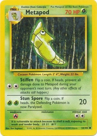 Metapod (54/102) [Base Set Unlimited] | Clutch Gaming