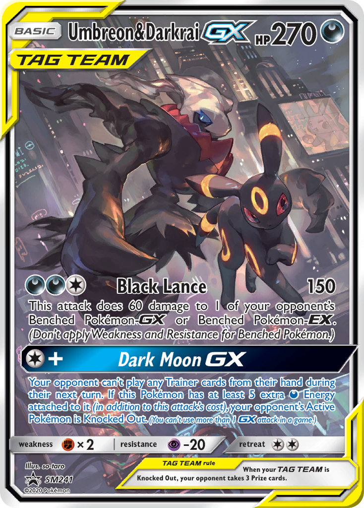 Umbreon & Darkrai GX (SM241) (Jumbo Card) [Sun & Moon: Black Star Promos] | Clutch Gaming