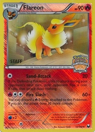 Flareon (12/108) (Regional Championship 2013 Promo Staff) [Black & White: Dark Explorers] | Clutch Gaming