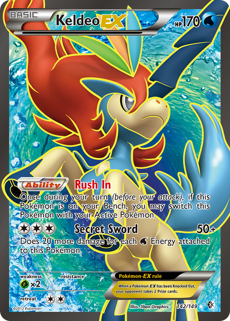 Keldeo EX (142/149) [Black & White: Boundaries Crossed] | Clutch Gaming