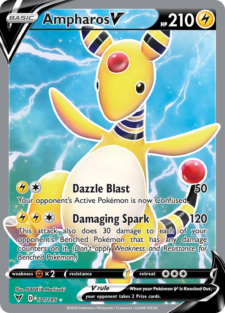 Ampharos V (171/185) [Sword & Shield: Vivid Voltage] | Clutch Gaming