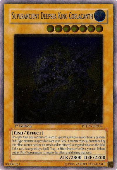 Superancient Deepsea King Coelacanth [PTDN-EN034] Ultimate Rare | Clutch Gaming