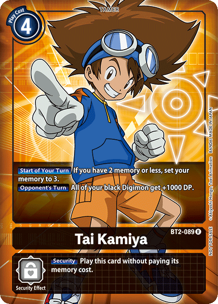 Tai Kamiya [BT2-089] (Buy-A-Box Promo) [Release Special Booster Ver.1.0 Promos] | Clutch Gaming