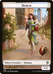 Human // Spirit Double-Sided Token [Phyrexia: All Will Be One Commander Tokens] | Clutch Gaming