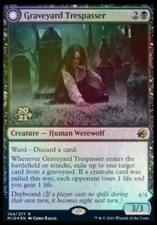 Graveyard Trespasser // Graveyard Glutton [Innistrad: Midnight Hunt Prerelease Promos] | Clutch Gaming