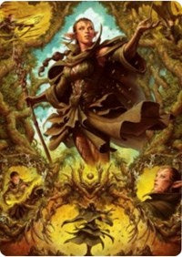 Nissa of Shadowed Boughs 2 Art Card [Zendikar Rising Art Series] | Clutch Gaming