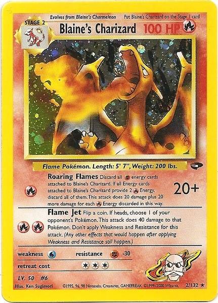 Blaine's Charizard (2/132) [Gym Challenge Unlimited] | Clutch Gaming