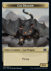 Cat Dragon // Monk Double-Sided Token [Double Masters 2022 Tokens] | Clutch Gaming