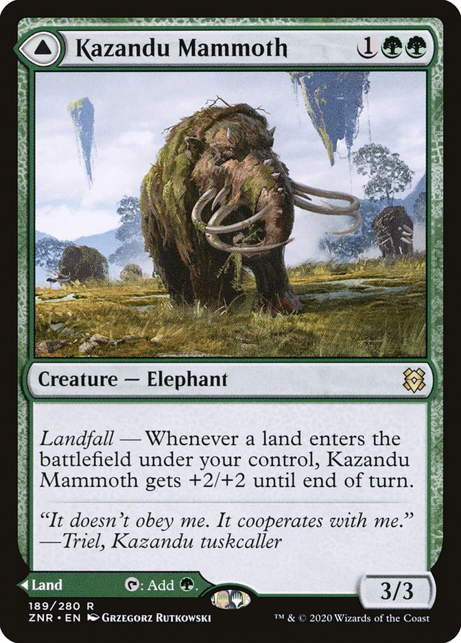Kazandu Mammoth // Kazandu Valley [Zendikar Rising] | Clutch Gaming