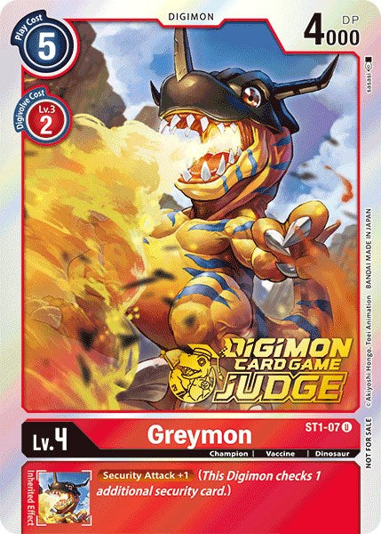 Greymon [ST1-07] (Judge Pack 1) [Starter Deck: Gaia Red Promos] | Clutch Gaming