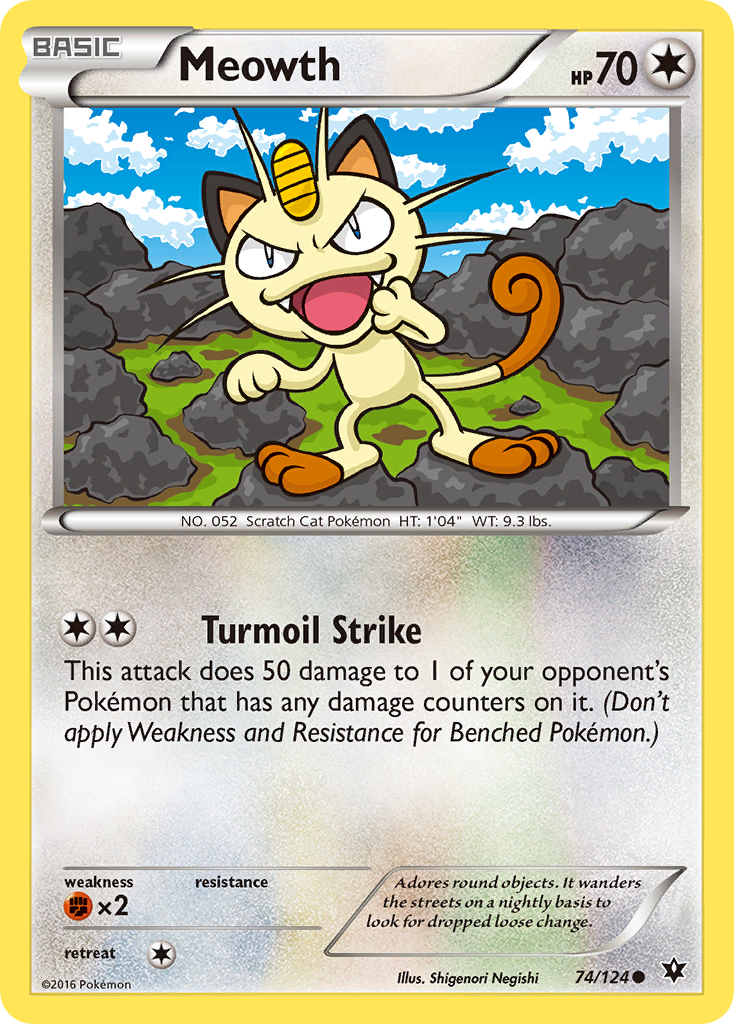 Meowth (74/124) [XY: Fates Collide] | Clutch Gaming