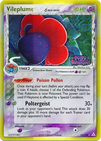 Vileplume (17/110) (Delta Species) (Stamped) [EX: Holon Phantoms] | Clutch Gaming